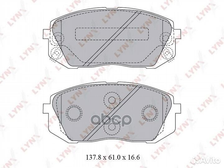 Колодки тормозные дисковые перед BD3621 LYN