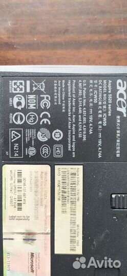 Ноутбук acer Aspire 5520
