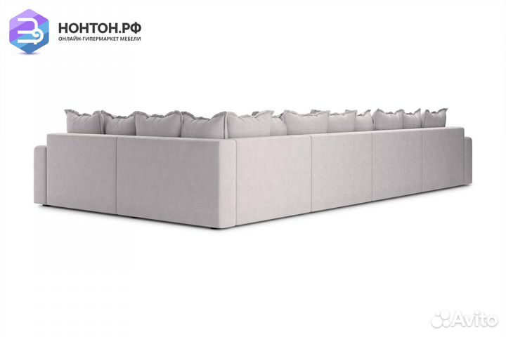 Диван п-образный тик-так Омега бежевый