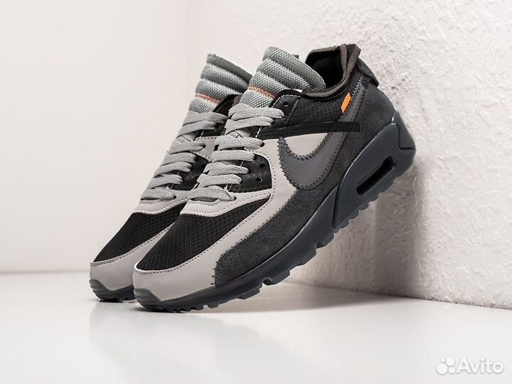 Кроссовки Nike Air Max 90 x Off-White grey wong