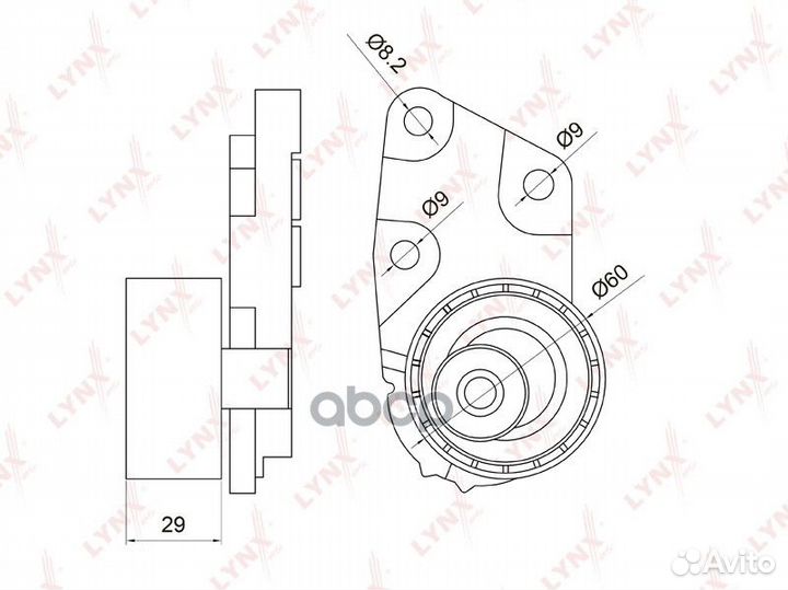 Ролик натяжной ремня грм PB1074 lynxauto
