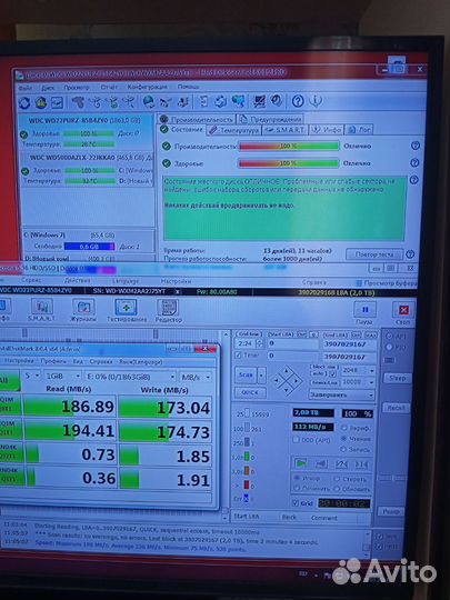 3.5 HDD WD Purple 2TB(новый, 300ч., 100%)