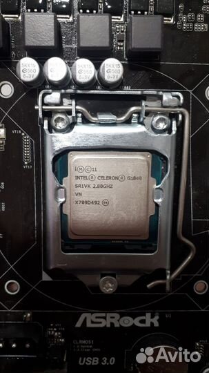 Материнская плата asrock H81 pro btc R2.0 с процем