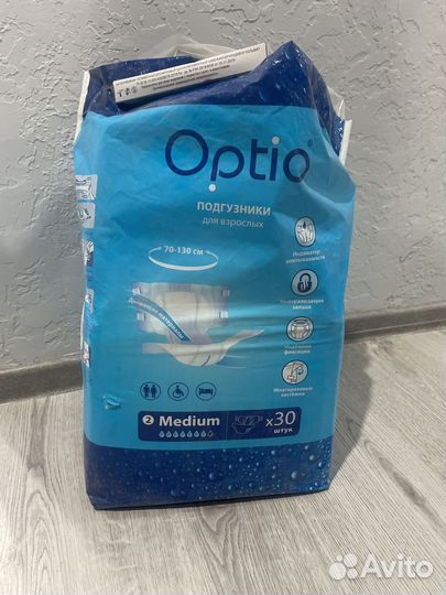 Памперсы для взрослых Optio М (70-130см)