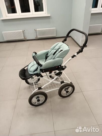 Коляска 2в1 Indigo barbara Classic ba 02 (шалфей)