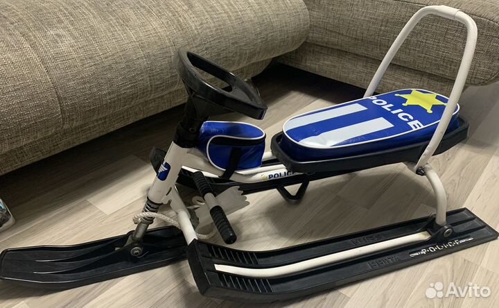 Детский снегокат (Аргамак) со спинкой