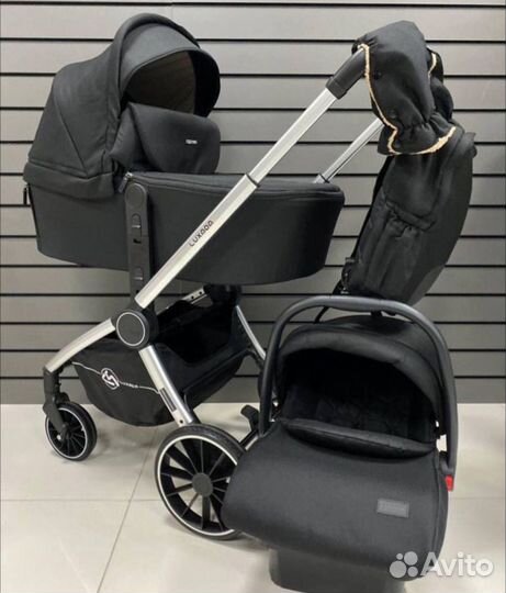 Коляска модульная 3 в 1 новая. Luxmom