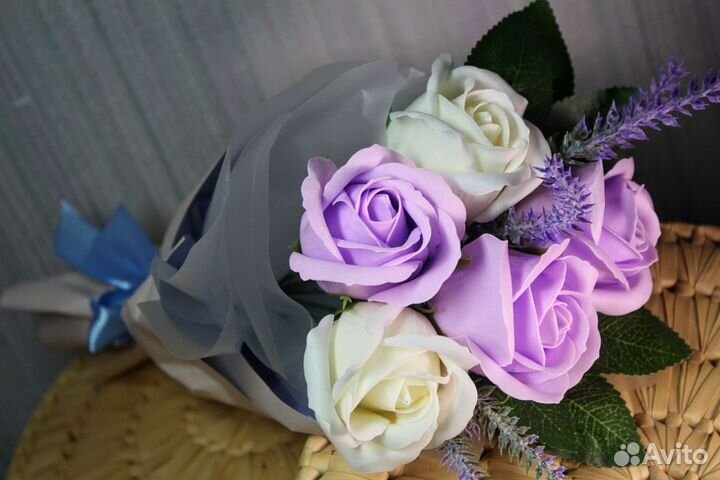 Букет из 5 мыльных роз