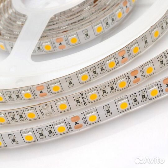 Светодиодная влагозащищенная лента Apeyron 14,4W/m 60LED/m 5050SMD теплый белый 5M 00-11