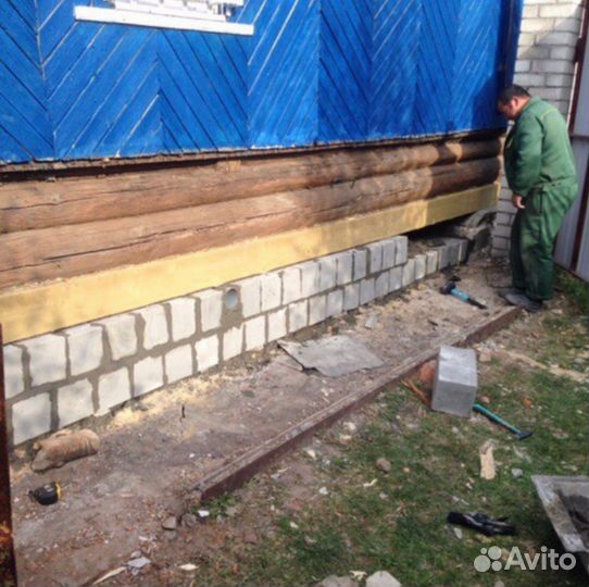 Подъем Дома, Замена Фундамента, Венцов, Отмостки