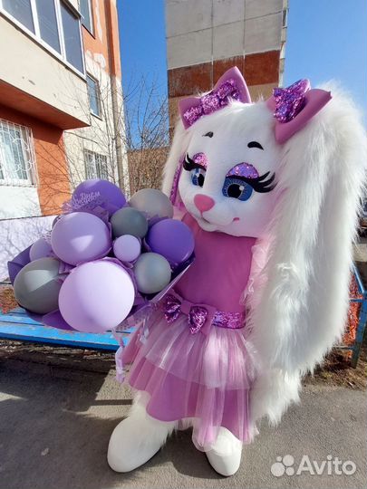 Белый мишка, Зайка Ляля, Поздравление, Аниматор