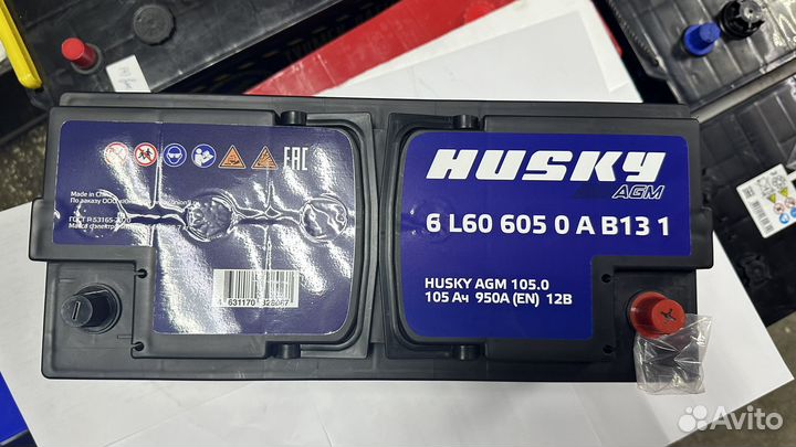 Аккумулятор Husky AGM 105 Ач 950 А