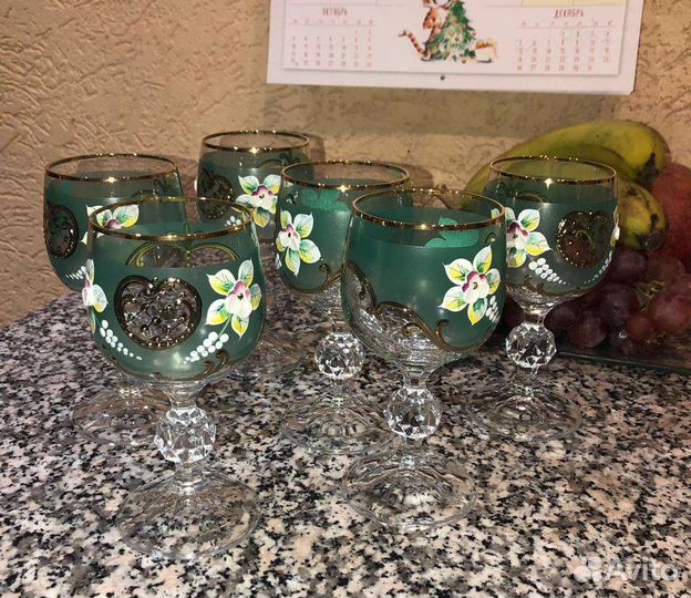 Бокалы для вина богемия -12 штук