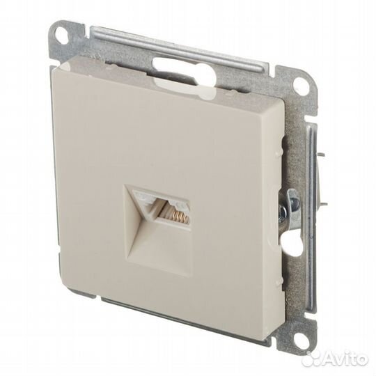 Розетка телефонная ATN000281 скрытая установка беж