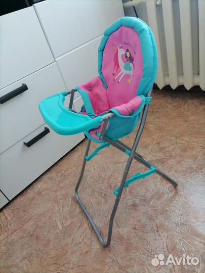 Коляска и стулчик для кукол demi star