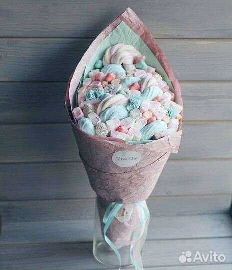 Съедобные букеты из зефира