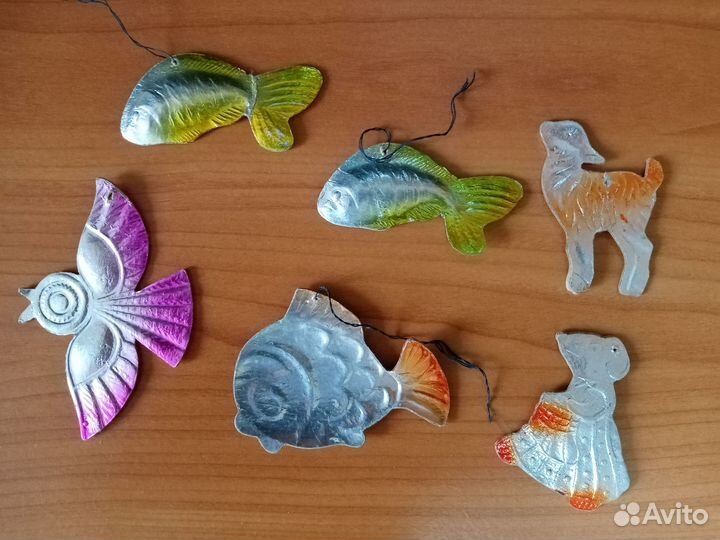 Картонные елочные игрушки СССР