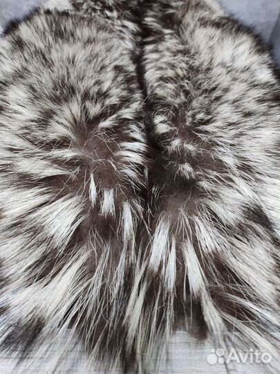 Меховой воротник чернобурка