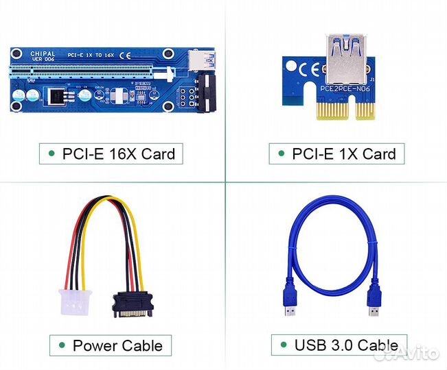 Рейзер / райзер / chipal VER006C / VER006S Riser