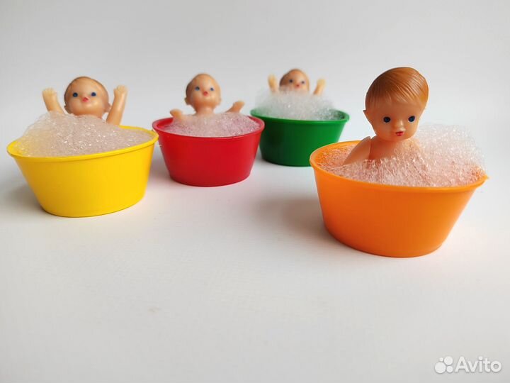 Пупсик как в СССР в тазике (7см)