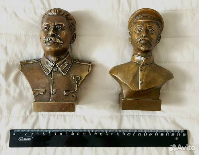 Бюст Сталин Ленин бронза