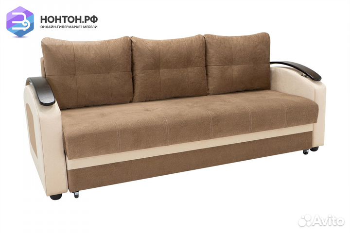 Диван еврокнижка София светло-коричневый