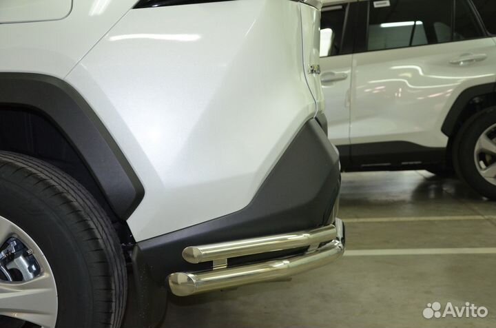 Защита задняя Toyota RAV4 2019 угловая двойная