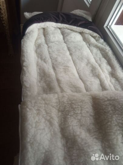 Зимний конверт в коляску на овчине до 3 лет