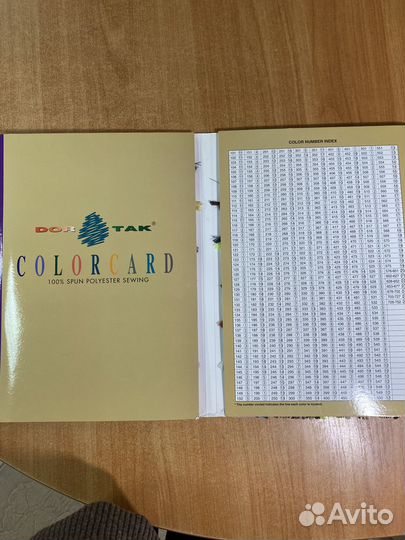 Карта цветов ниток Dor Tak