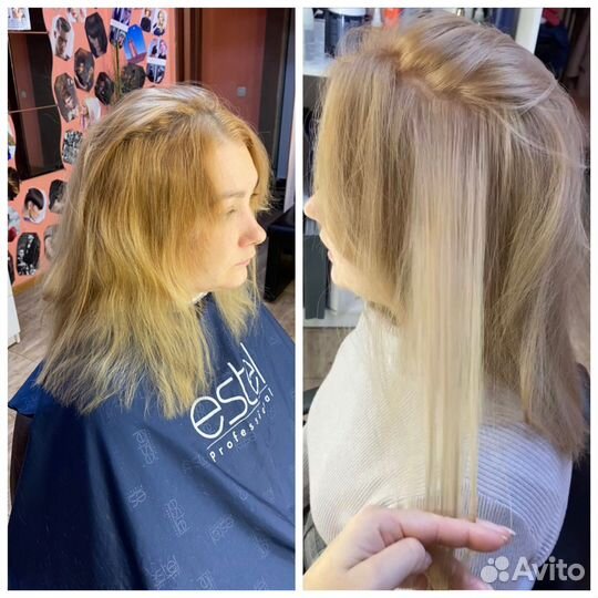 Окрашивание волос (мелир,эиртач, балаяж), стрижки