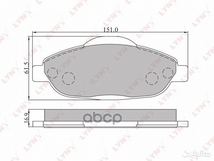 Колодки тормозные дисковые перед BD6102 LYN