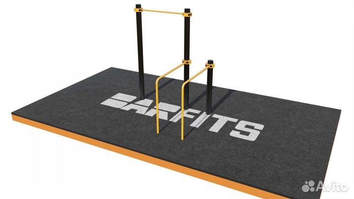 Турник С гнутыми брусьями свс-77 76мм пластик