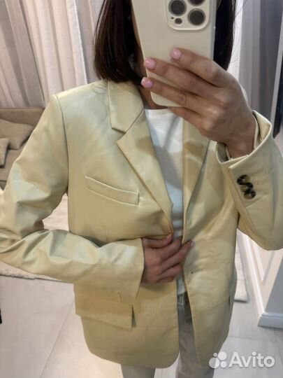 Пиждак куртка искуственная кожа zara