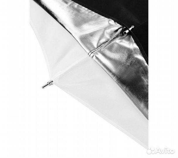 Зонт комбинированный Raylab SU-04 черный/серебрист