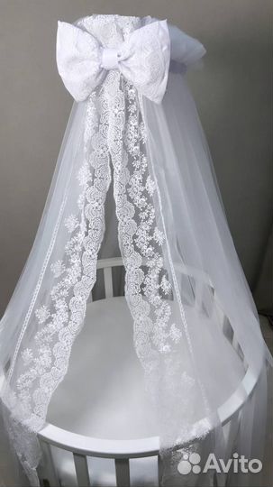 Балдахин в кроватку Just Happy кружевной