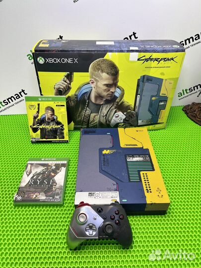 Игровая приставка Microsoft Xbox ONE X Cyberpunk