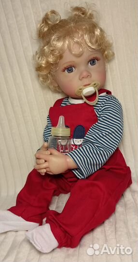Кукла реборн 55 см, силиконовая