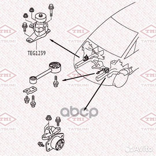 Опора двигателя правая TEG1239 tatsumi