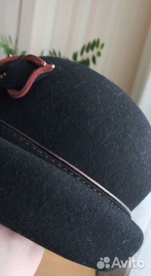 Шляпа фетровая женская черная