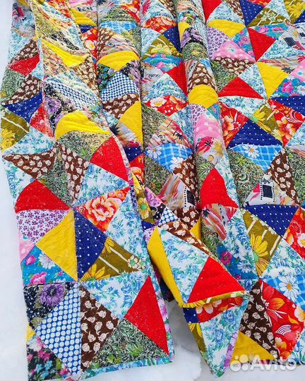 Двустороннее лоскутное одеяло (Есенинское)