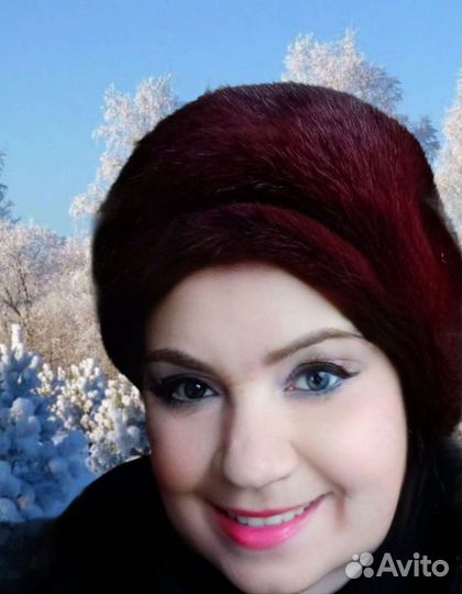 Шапка-берет из норки