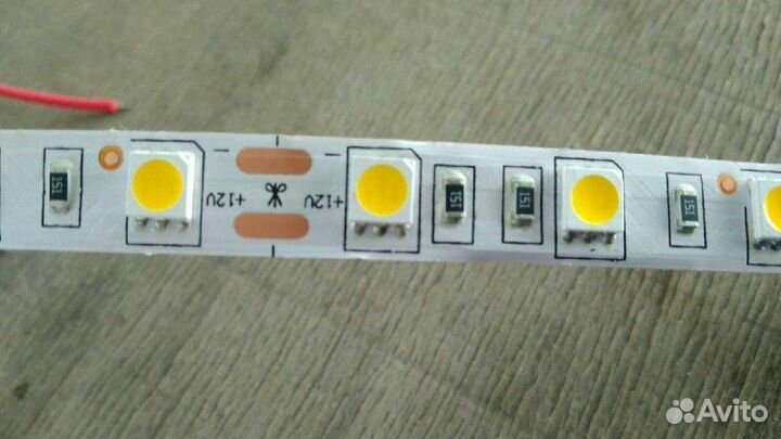 Лента светодиодная 5050 Белый теплый цвет 60 Led/m