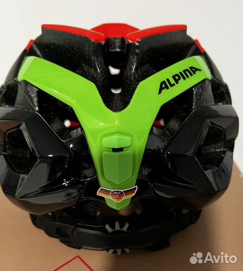 Велошлем Alpina Valparola XC Neon red-black-green