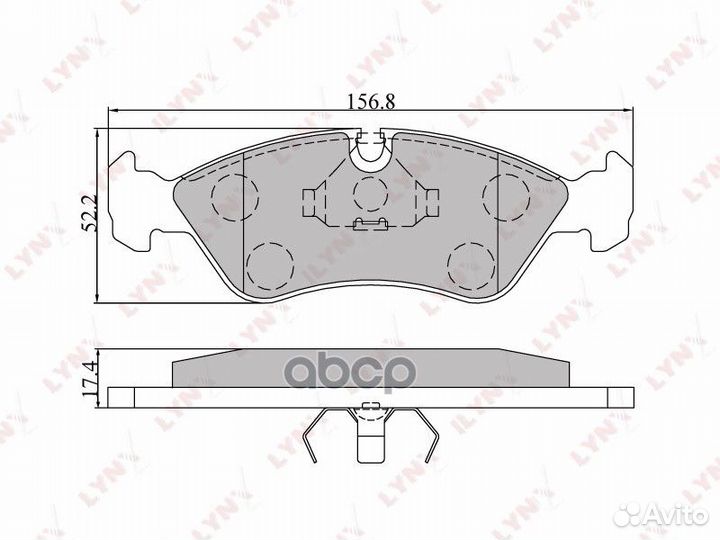 Колодки тормозные дисковые перед BD1402 LYN
