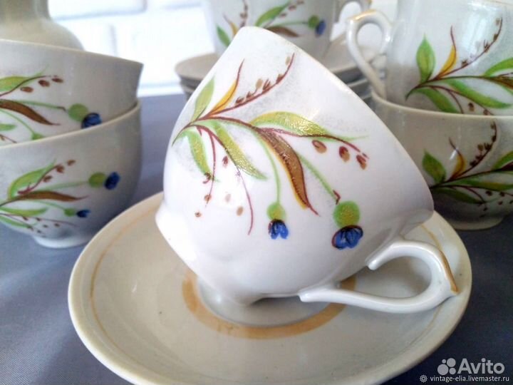 Кофейный сервиз СССР Фарфоровый сервиз Посуда СССР