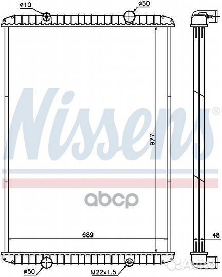 Радиатор охлаждения magnum E-tech 00- (без рамки)