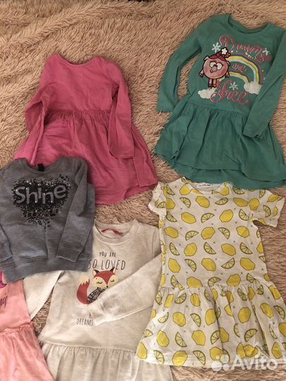 Вещи пакетом на девочку 110 рост и по отдельности