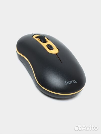 Беспроводная мышь Hoco GM21 Platinum, черный/желты