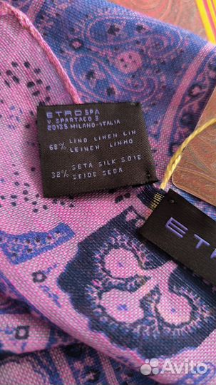 Новый платок из льна и шёлка Etro оригинал