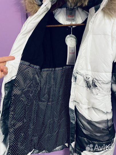 Пуховик для девочки 140 146